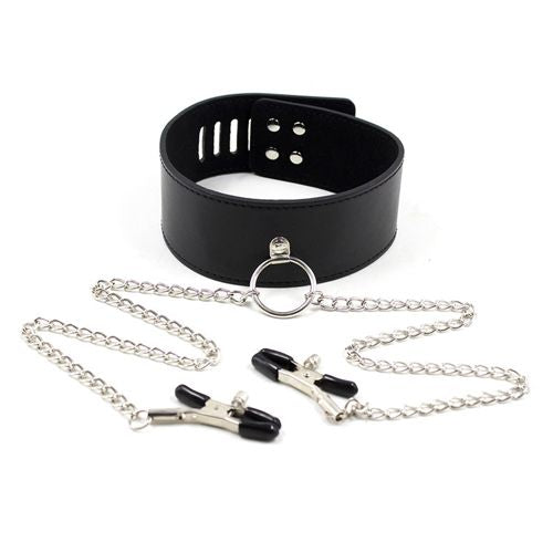 Collare Bondage con Morsetti Leash