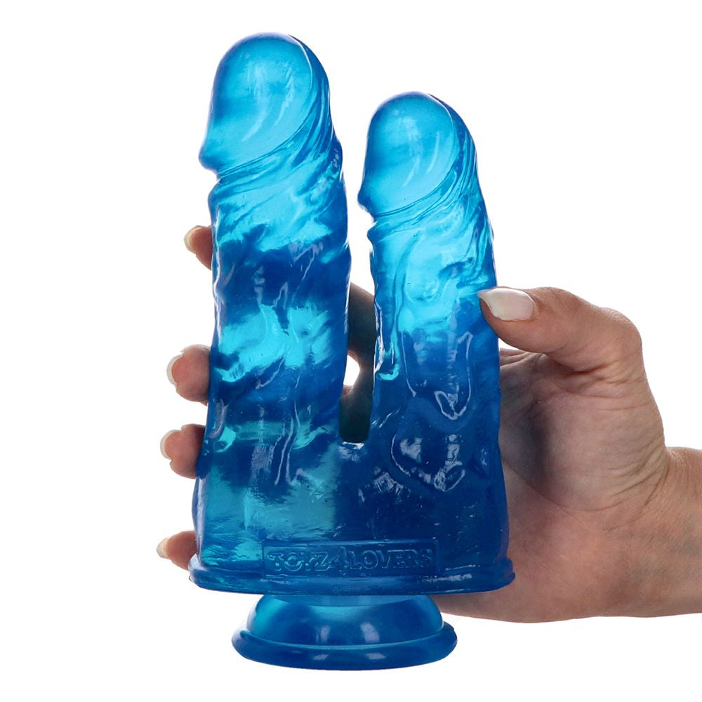 Dildo Doppio Jelly Caino e Abele 17,5 cm